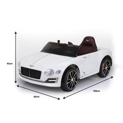 Licensed Bentley Exp Kids Ride On Electric Car, 12 Speed 6E