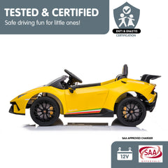 Kahuna Lamborghini Kids Electric Ride-On Car – Yellow Edition