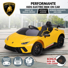 Kahuna Lamborghini Kids Electric Ride-On Car – Yellow Edition